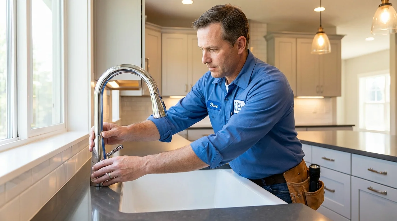 Kitchen faucet installation by Johns Plumbing LLC in Catasauqua
